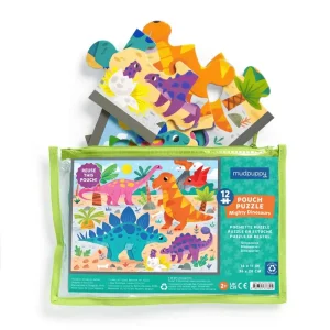 Puzzle 12 Pouch Mighty Dinosaurs