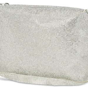 WHITE CRYSTAL CROSSBODY BAG